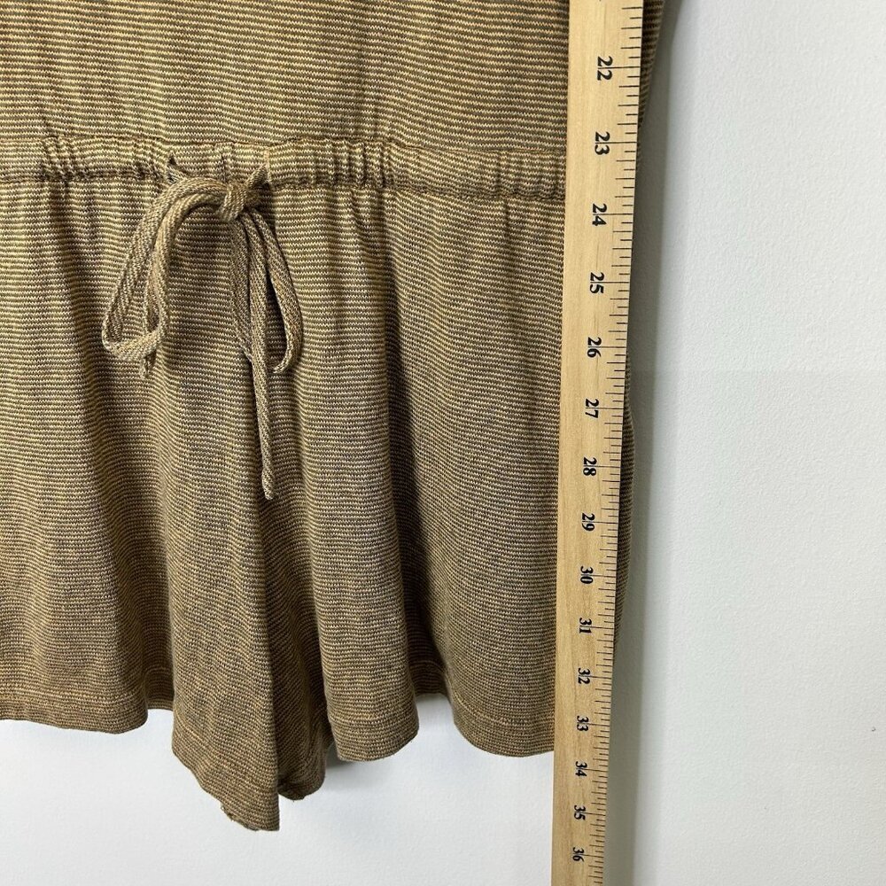 Prana Romper Womens Size XS Tan Brown Knit Sleeveless Tie Waist - Picture 8 of 9